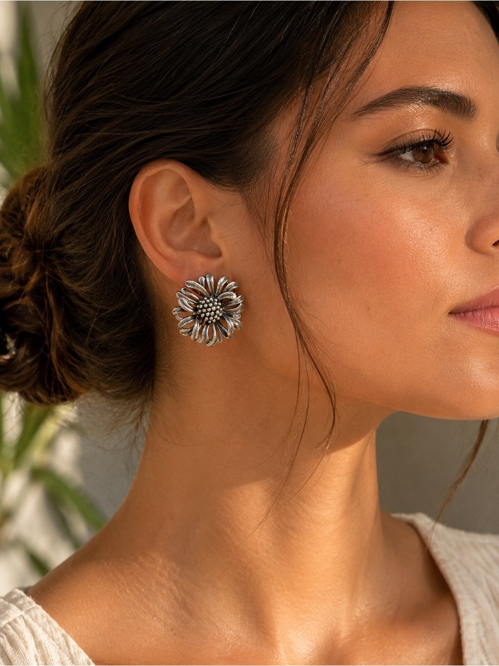 Italian Artisan Floral Statement Earrings